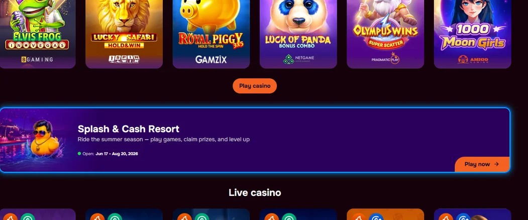 Browse Lucky Hills slots lobby